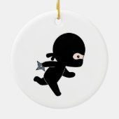 Tiny Ninja Running Keramisch Ornament (Achterkant)