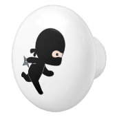 Tiny Ninja Running Keramische Knop (Rechts)