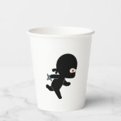 Tiny Ninja Running Papieren Bekers (Achterkant)