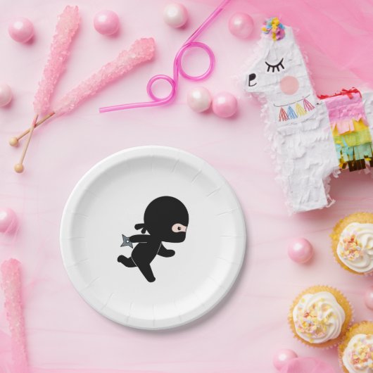 Tiny Ninja Running Papieren Bordje (Feest)