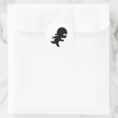 Tiny Ninja Running Ronde Sticker (Tas)