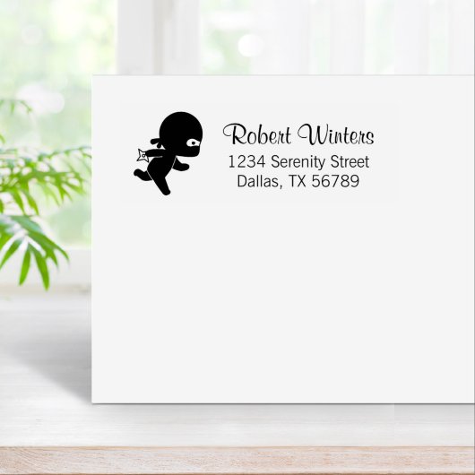 Tiny Ninja Running Rubberstempel