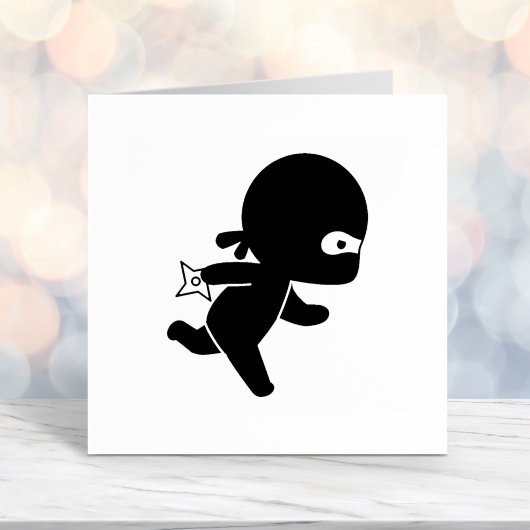 Tiny Ninja Running Zelfinktende Stempel