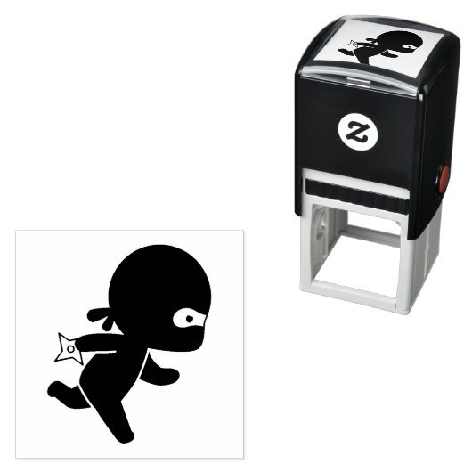 Tiny Ninja Running Zelfinktende Stempel (In situ)