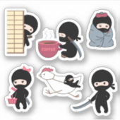 Tiny Ninja Set 3 Sticker (Voorkant)