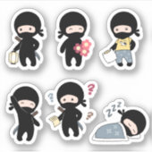 Tiny Ninja Set 4 Sticker (Voorkant)