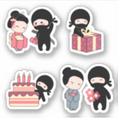 Tiny Ninja Set 5 Sticker (Voorkant)