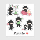Tiny Ninja Set 6 Sticker (Vel)