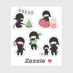 Tiny Ninja Set 6 Sticker