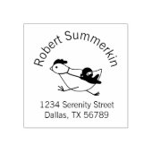 Tiny Ninja Taming Chicken Arch Address Rubberstempel (Afrduk)