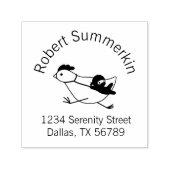 Tiny Ninja Taming Chicken Arch Address Zelfinktende Stempel (Design)