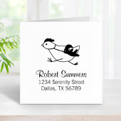 Tiny Ninja Taming Running Chicken Address 2 Rubberstempel