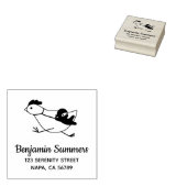 Tiny Ninja Taming Running Chicken Adres 2 Rubberstempel (Gestempeld)