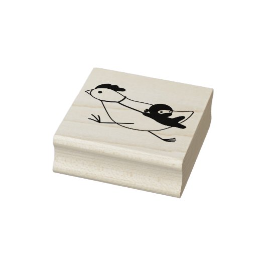 Tiny Ninja Taming Running Chicken Rubberstempel (Stempel)