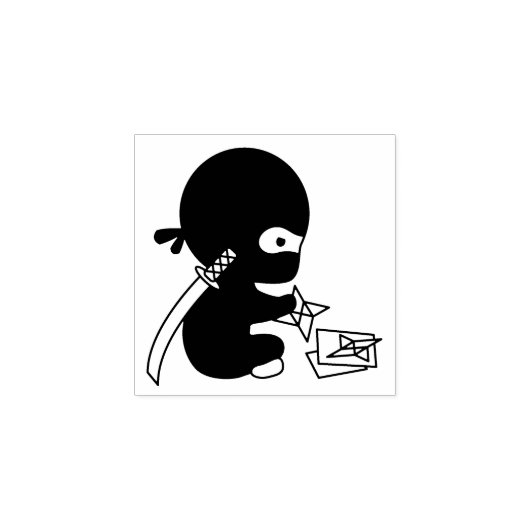Tiny Ninja Vouwen Origami Star 1x1 Rubberstempel (Afrduk)