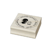 Tiny Ninja Watering Bonsai Tree Round Address 3 Rubberstempel (Stempel)