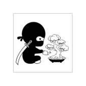 Tiny Ninja Watering Bonsai Tree Rubberstempel (Afrduk)