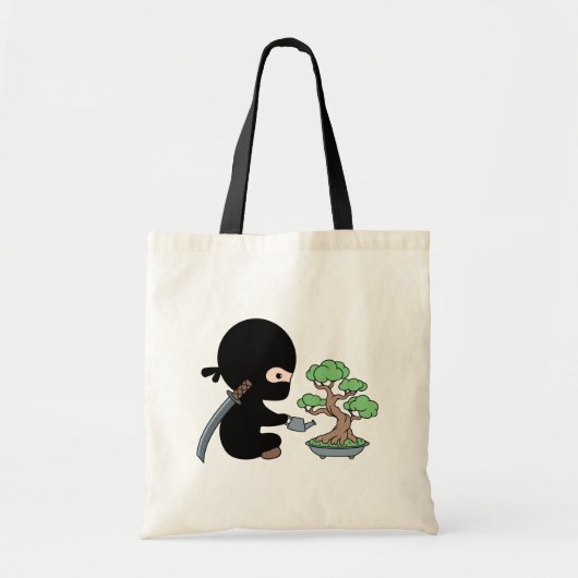 Tiny Ninja Watering Bonsai Tree Tote Bag (Voorkant)