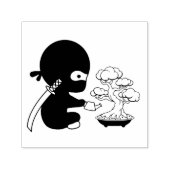 Tiny Ninja Watering Bonsai Tree Zelfinktende Stempel (Design)
