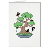 Tiny Ninjas in Bonsai Tree Blank Card (Voorkant)