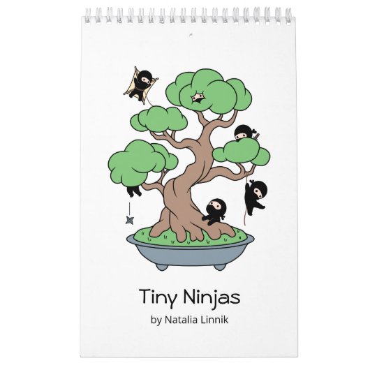 Tiny Ninjas Plain White Kalender (Hoes)