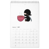 Tiny Ninjas Plain White Kalender (Jan 2027)