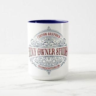 Tiny Owner Studio Fancy Logo Combo Mok, 15 oz Mok