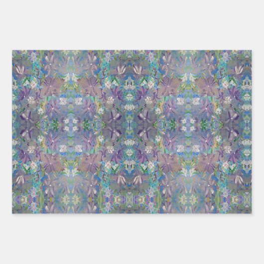 Tiny Paarse Haze Bloemen Wrapping Papier Inpakpapier Vel (Voorkant 2)