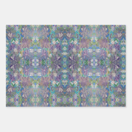 Tiny Paarse Haze Bloemen Wrapping Papier Inpakpapier Vel