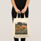 Tiny Paddenstoelen Macro Boodschappentas Tote Bag (Voorkant (product))