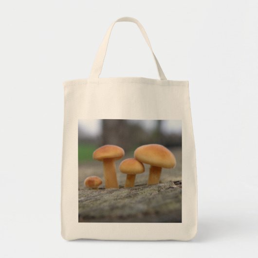 Tiny Paddenstoelen Macro Boodschappentas Tote Bag (Voorkant)