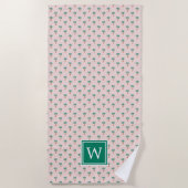 Tiny Palms | Monogrammen Strandlaken (Voorkant)