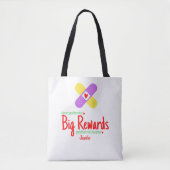 Tiny Patients: Big Rewards Pediatric Nurse's Name Tote Bag (Voorkant)