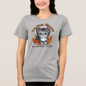 Tiny Paws, Big Love (adopteer een kitten) Tri-Blend Shirt (Voorkant)