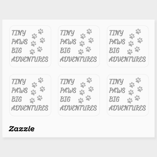 Tiny Paws, grote avonturen Sticker (Vel)