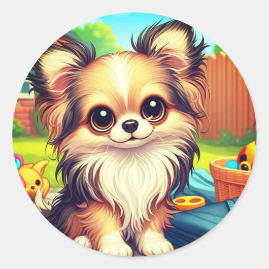 Tiny Paws, grote speeltijd! Ronde Sticker (Voorkant)