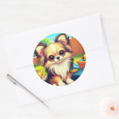 Tiny Paws, grote speeltijd! Ronde Sticker (Envelop)