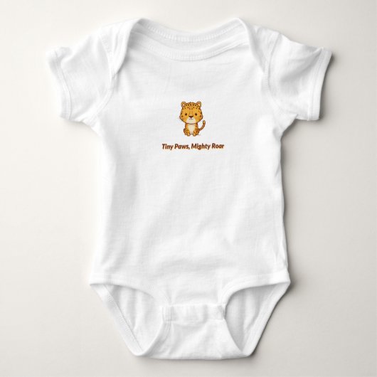 Tiny Paws, Mighty Roar Romper (Voorkant)
