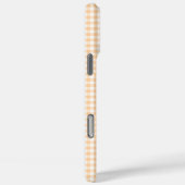 Tiny Peach Gingham Handtekening Case-Mate iPhone Case (Achterkant / Rechts)