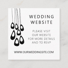 Tiny Peacock gestileerde moderne bruiloft website Informatiekaartje