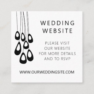 Tiny Peacock gestileerde moderne bruiloft website Informatiekaartje