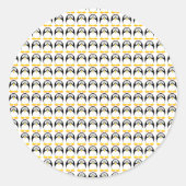 Tiny Penguins Ronde Sticker (Voorkant)