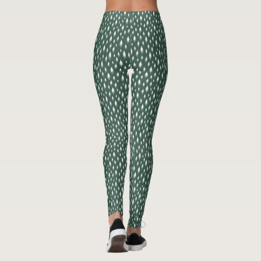 Tiny Pines | Hunter Green Holiday Leggings (Achterkant)