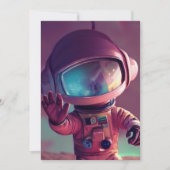 Tiny Pink Alien Feestdagenkaart (Voorkant)