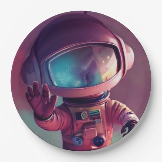 Tiny Pink Alien Papieren Bordje (Voorkant)