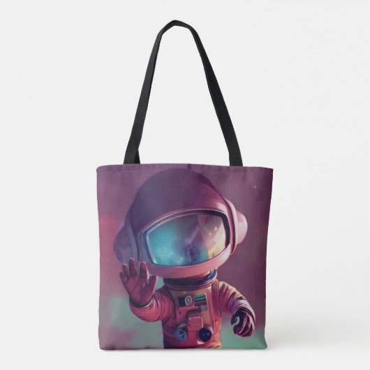 Tiny Pink Alien Tote Bag (Achterkant)