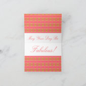 Tiny Pink Floral Patterned Kaart (Binnen)