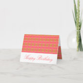Tiny Pink Floral Patterned Kaart (Voorkant)