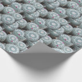 Tiny Pink Flowers Cactus Planten Cadeaupapier (Hoek)