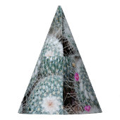 Tiny Pink Flowers Cactus Planten Feesthoedjes (Achterkant)